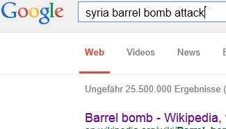 Suchergebnisse zu Barrel bomb