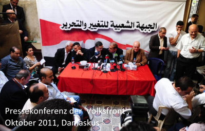 Syrien: Pressekonferenz der Volksfront für Veränderung und Befreiung
